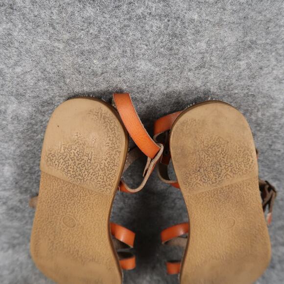 Mossimo Shoes Kids 5 Sandals Strappy Boho Flats Brown Buckle Strap Toe Ring - Picture 9 of 10